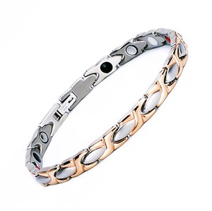 Pulsera de joyería de moda fina de acero inoxidable para mujer, brazalete magnético de energía de BIO germanio con protección contra la radiación para la salud - Product Image 4