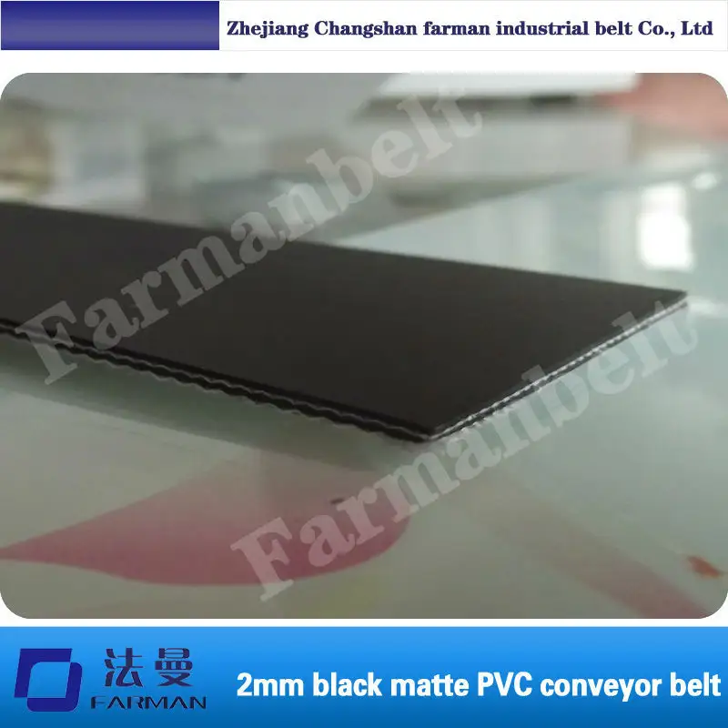 블랙 매트 안티- 정적 PVC 컨베이어 벨트, 2mm의 두께에 크기 고객의 요구에 따라