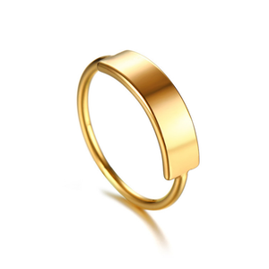 Bijoux en or 14 carats de haute qualité, vente en gros, bague personnalisée gravée avec un nom pour femmes - Product Image 2