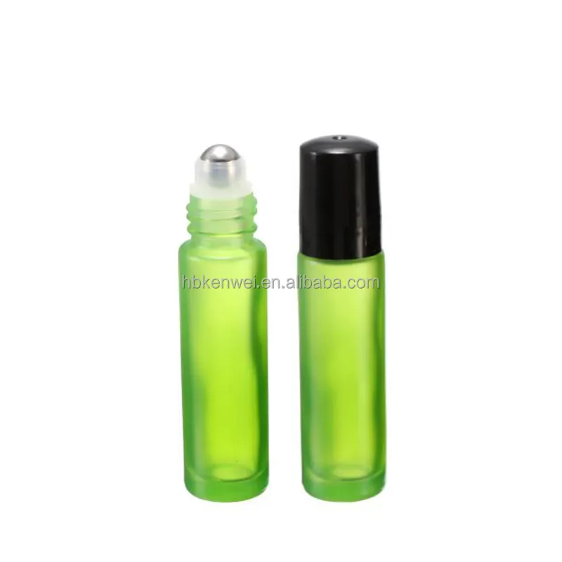 Botol rol kaca hijau 10 ML isi ulang parfum aromaterapi minyak esensial rol pada wadah botol botol kecil