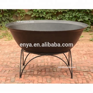 Çin tedarikçisi Metal Kadai stil doğal pas ağır su Firepit açık çelik derin çanak kase mangal demir ateş çukuru - Product Image 6