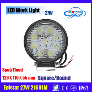 4.5 pulgadas 27 W Ronda del Trabajo del LED Lámpara <span class=keywords><strong>de</strong></span> Luz <span class=keywords><strong>de</strong></span> Carretera <span class=keywords><strong>de</strong></span> Alta Potencia con el logotipo libre - Product Image 4