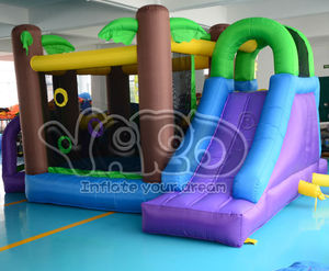 La <span class=keywords><strong>selva</strong></span> del PVC del CE inflable explota la diapositiva de la casa de la despedida, Inflatables para los alquileres del partido, - Product Image 1