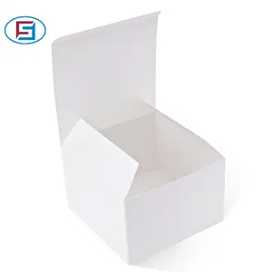 De libro de cartón de caja de papel blanco venta al por mayor con bisagras caja de regalo de embalaje