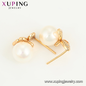 Boucles d'oreilles xup en forme de papillon, pour femme, bijoux en perles blanches, en or, tendance <span class=keywords><strong>93150</strong></span> - Product Image 2