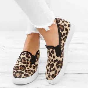 SD-011 2019 последний писк моды! Желтый леопардовый принт полотняные туфли на плоской подошве; Кроссовки для женщин, обувь на платформе женская обувь оптом Повседневная прогулочная обувь; Большие размеры