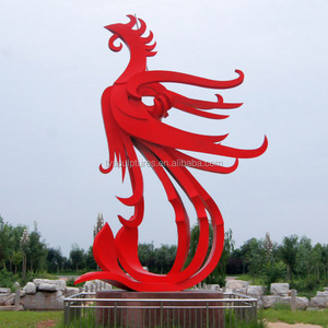<span class=keywords><strong>Chinese</strong></span> Outdoor Abstracte Vogel Phoenix Roestvrij Stalen Sculptuur Voor Tuin