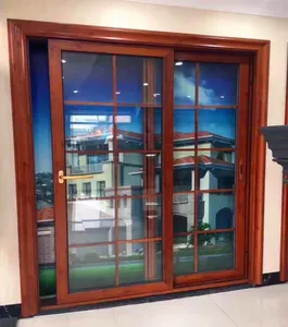 Nouveau design de porte coulissante en verre aluminium, prix et design des philippines dans l'usine de oman
