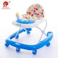 Goedkope baby wandelen speelgoed plastic muzikale baby activiteit wandelaar met remmen