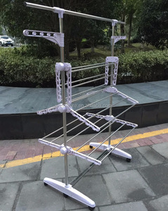 3 Tier Foldable Laundry Drying <strong>Rack</strong>,Indoor Outdoor Clothes Dryer, Airer for Clothes with <strong>Shoes</strong> <strong>Rack</strong> <strong>White</strong> - Product Image 5