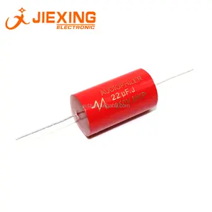 AUDIOPHILER-condensador de película de poliéster Axial, rojo, 22UF, 22MFD, 250V, 226J250V, 5%, para condensador de Audio CBB