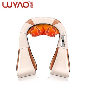 Healax Electric Shiatsu Back <span class=keywords><strong>Neck</strong></span> <span class=keywords><strong>Shoulder</strong></span> Masajeador con envoltura de calefacción infrarroja Amasado Comodidad específica para sus músculos