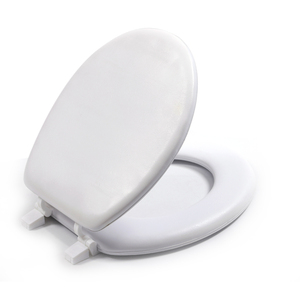 MDF et Mousse en céramique comme siège commode housse de siège de toilette tapa de inodoro avec montage sur le dessus charnières - Product Image 1