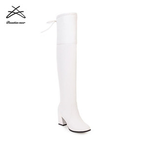 PU Leather Long <strong>Boots</strong> <strong>Over</strong> <strong>Knee</strong> <strong>Boots</strong> Women 2018 Fashion - Product Image 4