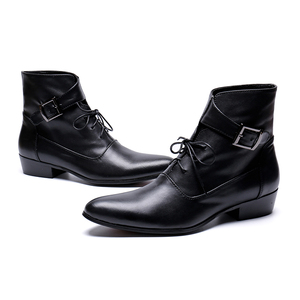 NA145 nuovo 2022 primavera autunno da <span class=keywords><strong>uomo</strong></span> a punta altezza aumento stivaletti moda maschile in pelle abito alto <span class=keywords><strong>tacchi</strong></span> alti - Product Image 3