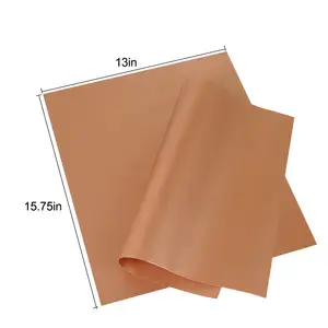 Couleur cuivre Lourd Enduit PTFE tapis de Barbecue Lot de 3