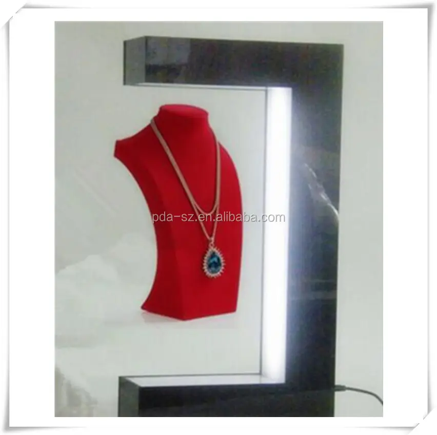 Acryl magnetische schwimmende Levitron Schmuck Halskette Display steht für Werbung