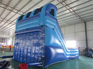 Azul <span class=keywords><strong>Marino</strong></span> doble Lane inflable tobogán de agua para la venta - Product Image 6