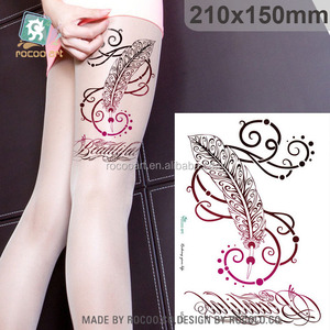 LC834/<span class=keywords><strong>tatuaje</strong></span> para brazo hombro grande para hombres-pegatinas <span class=keywords><strong>tatuaje</strong></span> temporal cráneo humano flor - Product Image 3
