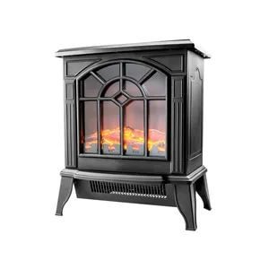 freestanding log effect fireplace heater electric stove fire
