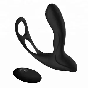 Calefacción masculino próstata masajeador vibrador alejado perineo anillo Penis Anal Butt Plug