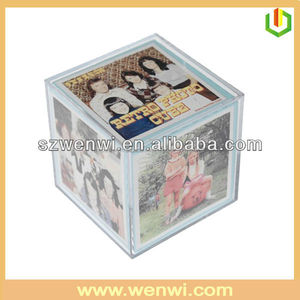 six côté cube acrylique cadre <span class=keywords><strong>photo</strong></span> - Product Image 1