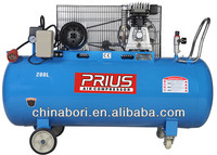 Compresseur d'air à piston lubrifié refroidi par air portable 3HP 10.6CFM 200L 8 bars à entraînement par courroie pour atelier et usage industriel
