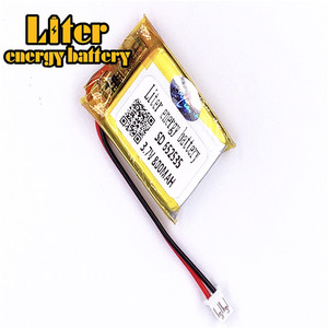 Plug 2.0-2 P 3.7 V 652535 800 mah rechargeable Lithium ion polymer battery - Product Image 1