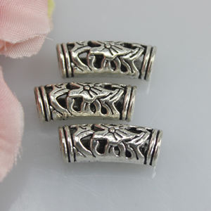 Pierres tibétaines pour la fabrication de bijoux, perles d'espacement de tubes Vintage sculptées, 6x7x19mm, livraison gratuite, vente en gros - Product Image 5