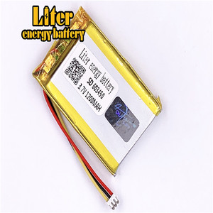 Plug 1,5-3 P 3,7 V 603450 rechargeable 1200 mah lipo battery solar Battery free li-ion battery Battery lithium polymer battery with PCM - Product Image 2