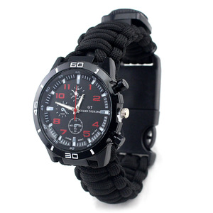 Kits de Reloj de Supervivencia para Exteriores que Incluyen Brújula de Paracord, Silbato y Línea de Pesca, Anzuelos de Pesca, Reloj de Supervivencia con Paracord - Product Image 1
