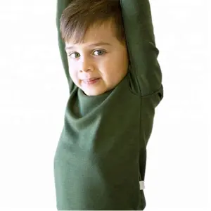 Kinderen merino wol zachte comfortabele thermisch ondergoed set