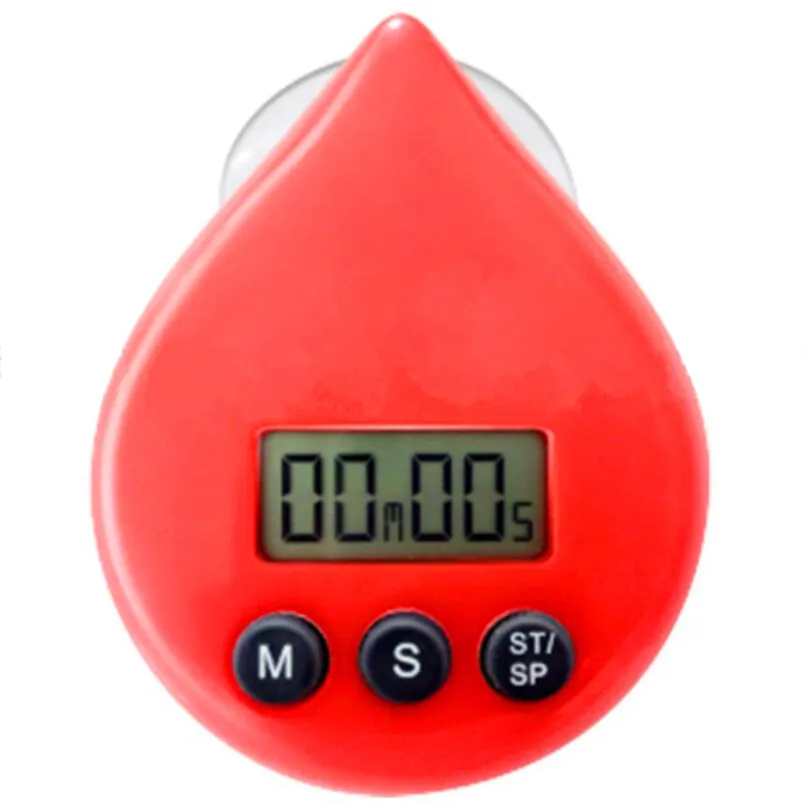 Creative water drop electronic lcd digital countdown kitchen timer with magnet and alarm