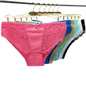 Delle Donne del commercio all'ingrosso Delle Mutandine Delle Ragazze del Cotone Sexy E Slip In Pizzo Delle Signore Biancheria Intima