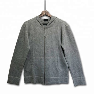 P18B149CH Unisex da <span class=keywords><strong>uomo</strong></span> e da donna all'ingrosso a maniche lunghe in lana <span class=keywords><strong>Cashmere</strong></span> con cappuccio e Zip Cardigan maglione caldo <span class=keywords><strong>cappotto</strong></span> invernale - Product Image 5