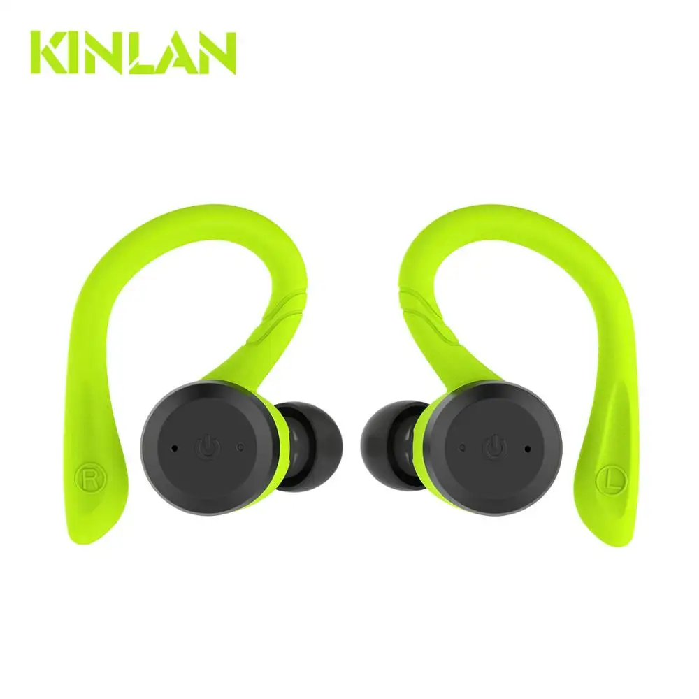 KINLAN-Écouteurs sans fil Bluetooth True IPX7 étanches TWS, meilleures ventes, pour le sport, avec crochets dans l'oreille