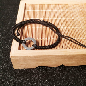 Braccialetto con rondella personalizzata per tessitura alla moda Love Intention <span class=keywords><strong>Motto</strong></span> Your Word bracciale personalizzato con rondella rotonda - Product Image 3