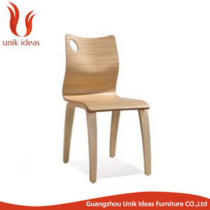 Silla de comedor de madera contrachapada, réplica de comedor, tienda de comida rápida - Product Image 6