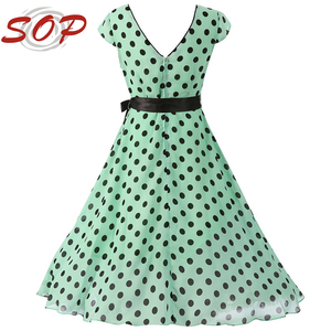 <span class=keywords><strong>Abito</strong></span> Lungo da Donna con <span class=keywords><strong>Maniche</strong></span> a Cappuccio, Design Elegante a <span class=keywords><strong>Pois</strong></span> con Cintura - Product Image 2