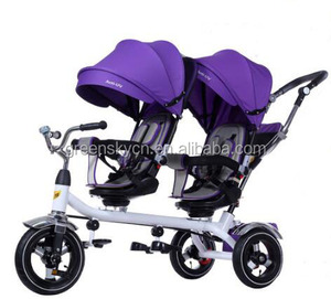 Poussette <span class=keywords><strong>tricycle</strong></span> <span class=keywords><strong>double</strong></span> siège <span class=keywords><strong>pour</strong></span> enfants, fabricant OEM 2021, poussette <span class=keywords><strong>pour</strong></span> <span class=keywords><strong>jumeaux</strong></span> - Product Image 1