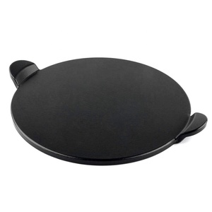 Four électrique à <span class=keywords><strong>Pizza</strong></span> en labradorite avec poignée, revêtement noir en céramique rond de cuisson, en pierre de cuisson - Product Image 1