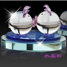 Bottles of perfume CRYSTAL in car accessories Lovers <strong>kissing</strong> <strong>pigs</strong> - Product Image 4