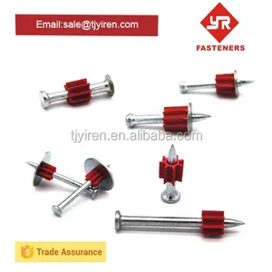 Top quality customized size concrete steel nails galvanized with powder actuated nailer