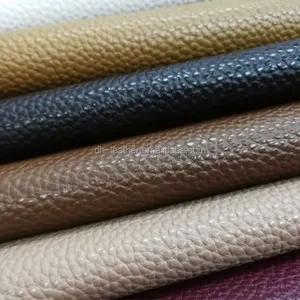 1.2mm Quilting Knitted Litchi Pu Leather Fabric Roll, cuero en rollos