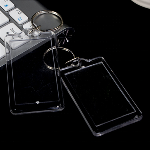 Rectangle Clear Acrylic Plastic Photo Insert Keychain