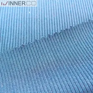 Spandex Polyester Fabric Fabric Materials 2x2 Rib Knit Fabric In Polyester And Spandex