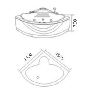 중국 공급업체 럭셔리 월풀 마사지 파키스탄 섹시 욕조 파키스탄 호텔용 - Product Image 4
