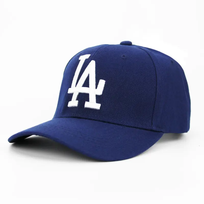 Gorra de béisbol con letras bordadas promocionales de algodón 2024 personalizada a la moda 100%