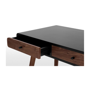 स्कैंडिनेवियाई काले चित्रित लकड़ी के लेखन डेस्क डिजाइन - Product Image 3