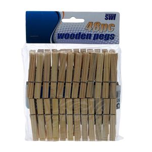 Cintres et épingles à linge multifonctionnels en <span class=keywords><strong>bois</strong></span> de bouleau écologiques pour vêtements, design moderne adapté aux enfants, pour loisirs créatifs DIY - Product Image 3